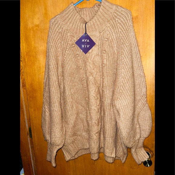 NWT Cardigan Plus Size Sweater Ava & Viv - Picture 1 of 7